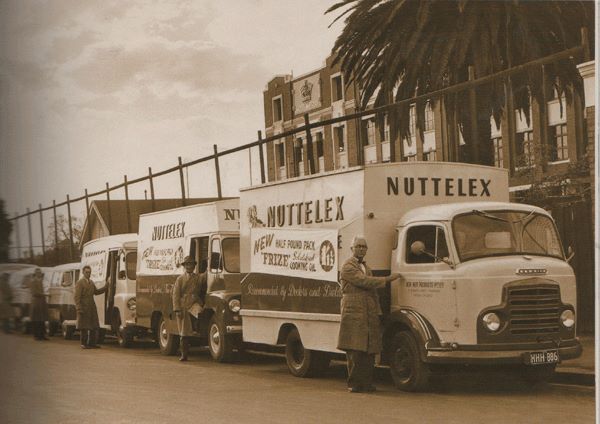 Nuttelex original trucks in black and white archive image